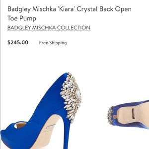 Badgley Mischka 'Kiara' Crystal Back (blue) Pump
